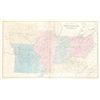 Image 1 : 1868 Copperplate Map from Mitchell's Modern Atlas of Indiana, Illinois, Iowa, Ohio, Kentucky and Mis