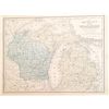 Image 2 : 1868 Copperplate Map from Mitchell's Modern Atlas of Indiana, Illinois, Iowa, Ohio, Kentucky and Mis