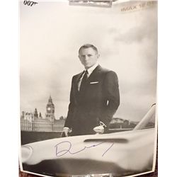 Daniel Craig Original Signed 007 B/W Movie Premier Poster