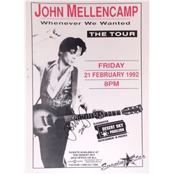 John Mellencamp Original Signed Concert Poster from 1992