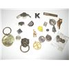 Image 1 : BAG OF ASSORTED VINTAGE ITEMS INCLUDING WHISTLE/DOOR KNOCKER/TIE-TACKS/PENDANTS/PINS & MORE!!