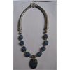 Image 1 : 89.420g  Necklace of Lapis Made in German Silver