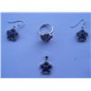 Image 2 : Set of Ring,Earring And Pendant, Stone: Amethyst, Weight : 12.950g, Made In 925 Silver