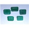 Image 1 : Natural African(Zambian) Emerald 10.90 Ctw Rectangular Cut Stones(5 Pieces)