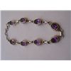 Image 1 : 7.690g Bracelet of Amethyst Made in 925 Silver