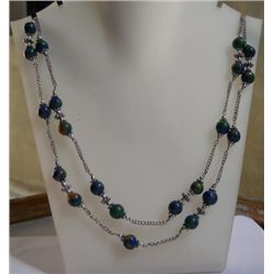 43.650g  Necklace of Semi Precious Gemstone Made in German Silver