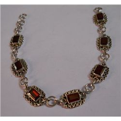 7.160g Bracelet of Garnet Made in 925 Silver