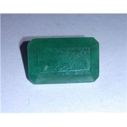 Natural African(Zambian) Emerald 6.40 Ctw Rectangular Cut Stone