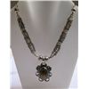 Image 1 : 53.090g  Necklace of Labradorite Made in German Silver