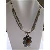 Image 2 : 53.090g  Necklace of Labradorite Made in German Silver
