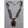 Image 3 : 53.090g  Necklace of Labradorite Made in German Silver