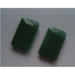 Natural African Emerald Beryl Pair 72.60 Ct Rectangular Cut Stone