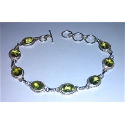 10.020g Bracelet of Peridot Sterling 925 Silver
