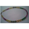 Image 3 : 117.85 Ctw Necklace of Ruby, Citrine, Yellow Sapphire And Rose Quartz(Size 16 Inches)
