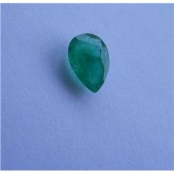 Natural African Emerald  1.25ct Pear Cut Stone