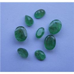 Natural African Emerald  7.90ct Oval and Pear Cut Stone