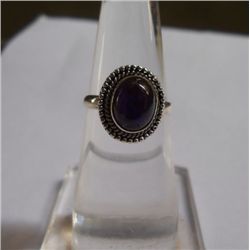 3.360g  Ring of Dark Amethyst in 925 Silver