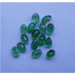 Natural African Emerald  6.65ct Oval and Pear Cut Stone