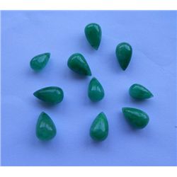 Natural African Emerald Beryl 45.20 Ct Pear Shape Drilled Cabochons Stone