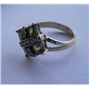 Image 3 : 3.480g  Ring of Peridot And Cz Made in 925 Silver