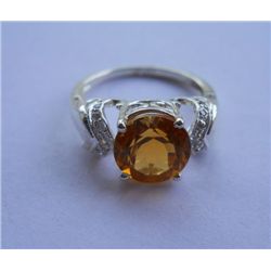 3.550g  Ring of Citrine Made in 925 Silver
