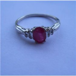 2.130g  Ring of Ruby Made in 925 Silver