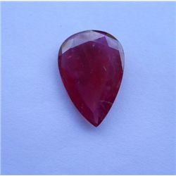 Natural African Ruby 16.80ct  Pear Cut Stone