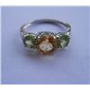 Image 1 : 2.130g  Ring of Citrine And Peridot  Made in 925 Silver