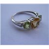 Image 2 : 2.130g  Ring of Citrine And Peridot  Made in 925 Silver