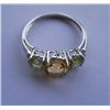 Image 3 : 2.130g  Ring of Citrine And Peridot  Made in 925 Silver