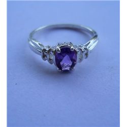 2.080g  Ring of Amethyst Made in 925 Silver