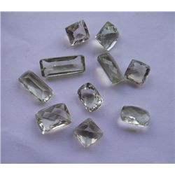 Natural Brazil Green Amethyst 71.40ct Square and Rectangular cut Gemstones