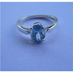 2.210g  Ring of Blue Topaz Made in 925 Silver