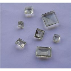 Natural Brazil Green Amethyst 54.30ct Square Cut Gemstones