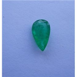 Natural African Emerald  1.30ct Pear Cut Stone
