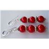 Image 2 : 6.180g Earring of Pearl Red Made in German Silver