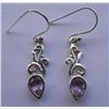 Image 1 : 2.680g Earring of Amethyst Made in 925 Silver