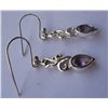 Image 2 : 2.680g Earring of Amethyst Made in 925 Silver