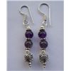Image 1 : 5.650g Earring of Amethyst Made in German Silver