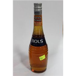 750ML BOTTLE OF BOLS APRICOT BRANDY 24%