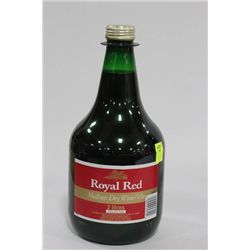 2L BOTTLE OF ROYAL RED MEDIUM DRY WINE 14%