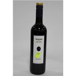 BOTTLE OF NAKED GRAPE SHIRAZ RED WINE 12.5%