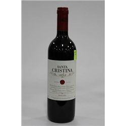 750ML BOTTLE OF SANTA CRISTINA RED WINE 13%