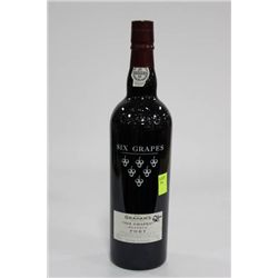 750ML BOTTLE OF SIX GRAPES PORT WINE 20%