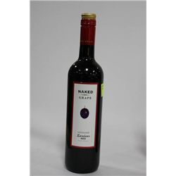 750ML BOTTLE OF NAKED GRAPE LUCIOUS RED WINE 12.5%