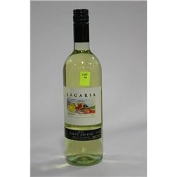 750ML BOTTLE OF LAGARIA 2008 PINOT GRIGIO WHITE