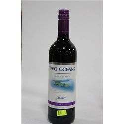 750ML BOTTLE OF TWO OCEANS MALBEC 2011 RED WINE