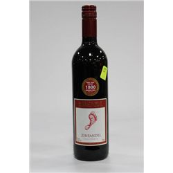 750ML BOTTLE OF BAREFOOT ZINFANDALE RED WINE 13.5%