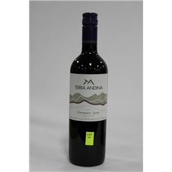 750ML BOTTLE OF TERRADINA 2012 CARMENERE-SYRAH