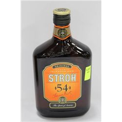 500ML BOTTLE OF STROH 54% SPICED RUM
